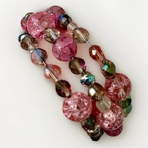 Handcrafted beaded wrap bracelet